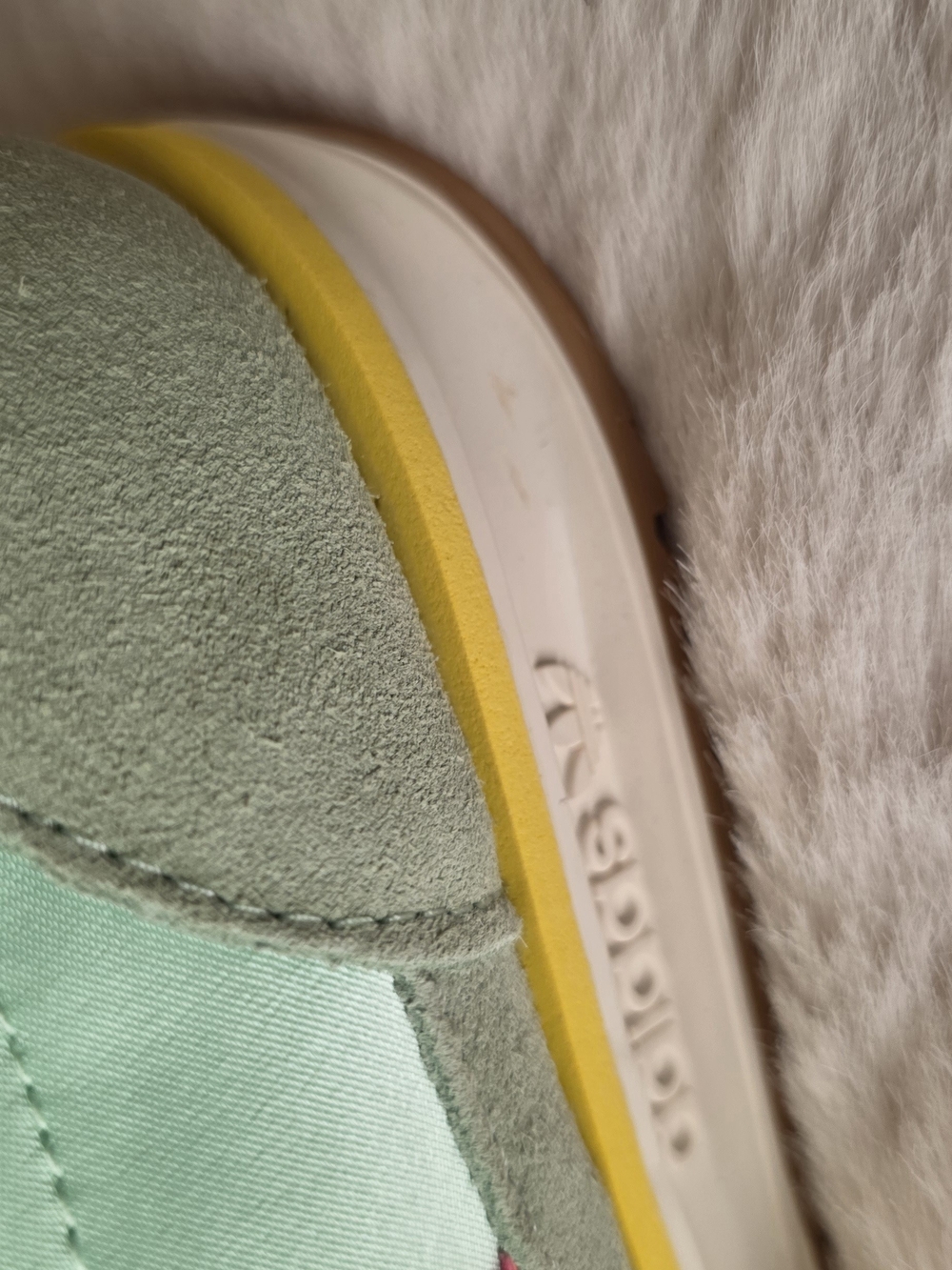 Adidas SL 72 OG Sneakers In Mint Green with Coral Stripes. - Picture 9 of 12